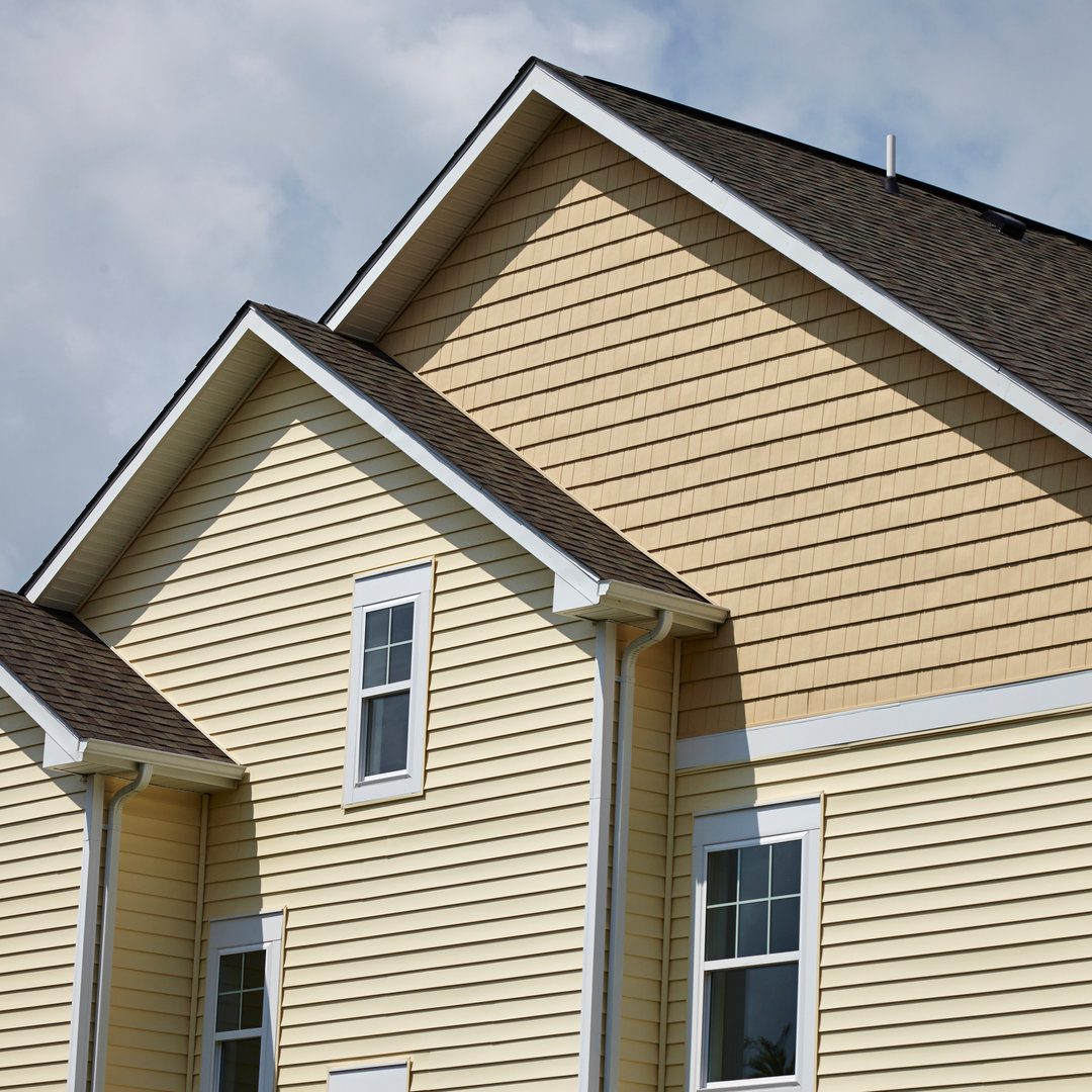 Residential House With Cream Siding Residential House With Cream Siding